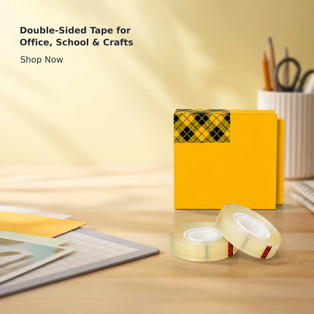 Double-Sided Craft Tape – 0.5 Inch × 500 Inches