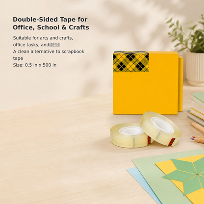 Double-Sided Craft Tape – 0.5 Inch × 500 Inches